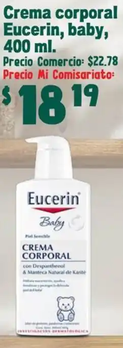 Mi Comisariato Crema corporal eucerin, baby oferta