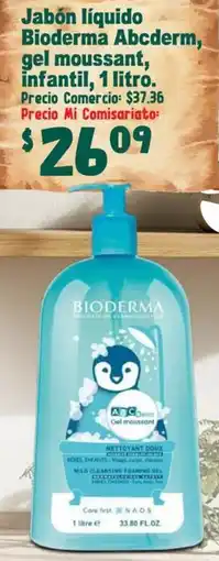 Mi Comisariato Jabón líquido bioderma abcderm, gel moussant, infantil oferta