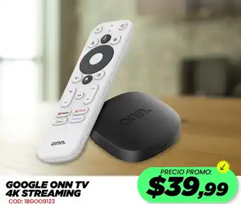 Novicompu Google onn tv 4k streaming oferta