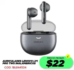 Novicompu Auriculares lenovo lp1 pro tws inalámbricos oferta