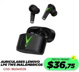 Novicompu Auriculares lenovo lp6 tws inalámbricos oferta