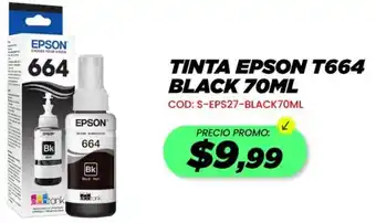 Novicompu Tinta epson T664 black oferta