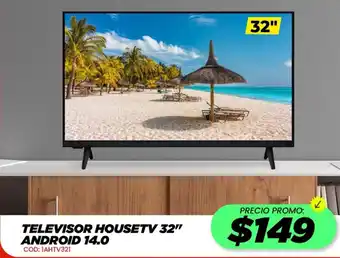 Novicompu Televisor housetv 32" android 14.0 oferta