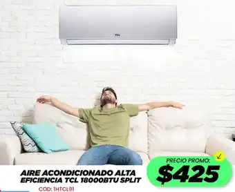 Novicompu Aire acondicionado alta eficiencia tcl 18000btu split oferta