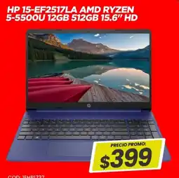 Novicompu Hp 15-ef2517la amd ryzen 5-5500u 12gb 512gb 15.6" hd oferta