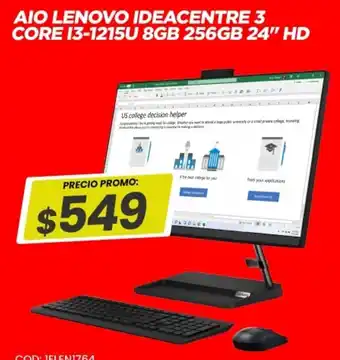 Novicompu Lenovo aio ideacentre 3 core i3-1215u oferta