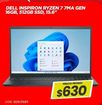 Novicompu Dell inspiron ryzen 7 7ma gen oferta