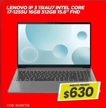 Novicompu Lenovo ip 3 151au7 intel core 17-1255u oferta