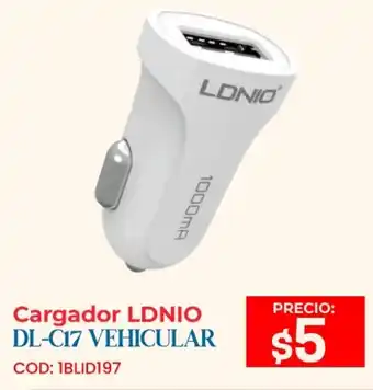 Novicompu Cargador ldnio dl-c17 vehicular oferta