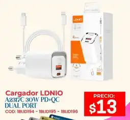 Novicompu LDNIO Cargador A2317C 30W PD+QC oferta