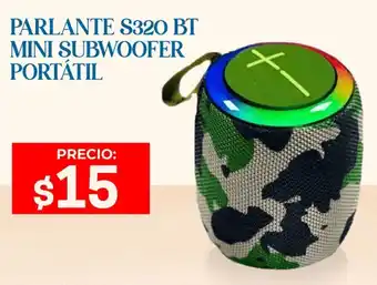 Novicompu Parlante s320 bt mini subwoofer portátil oferta