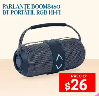 Novicompu Parlante booms480 bt portátil rgb hi-fi oferta