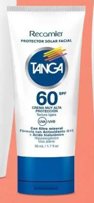 Leonisa Tanga bloqueador en crema facial spf 60 con q10+ oferta