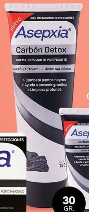 Leonisa Asepxia crema car- bón limpiador exfoliante purificador oferta