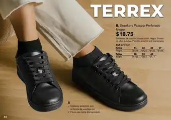 Leonisa Sneakers pasador perforado negro oferta