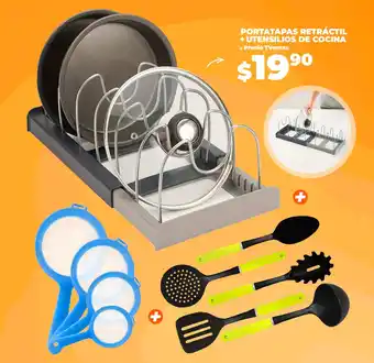 TVentas Portatapas Retráctil + Utensilios de Cocina oferta