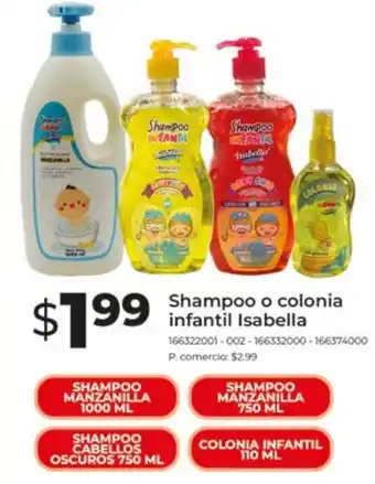 Tia Shampoo o colonia infantil isabella oferta