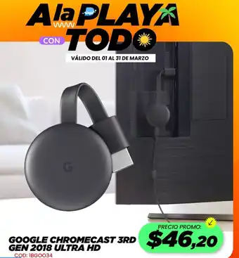 Novicompu Google chromecast 3rd gen 2018 ultra hd oferta