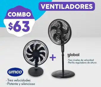 Marcimex Combo ventiladores oferta