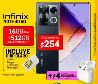 Novicompu Infinix note 40 5g oferta