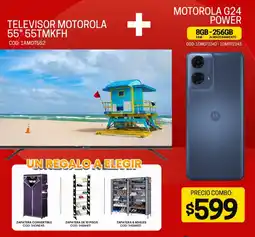 Novicompu Televisor motorola 55" + motorola g24 power oferta