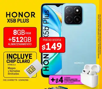 Novicompu Honor X5B plus oferta