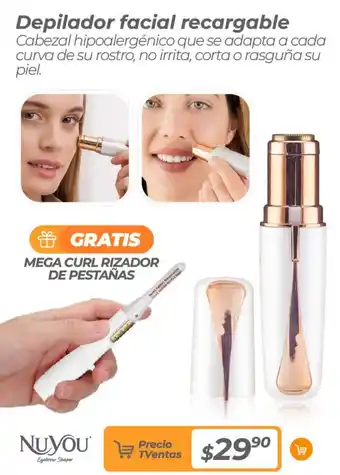 TVentas Depilador facial recargable oferta