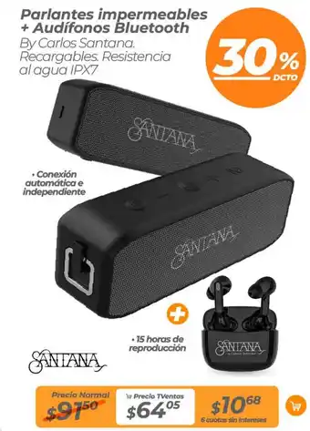 TVentas Parlantes impermeables + audífonos bluetooth oferta