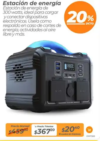 TVentas Estación de energía oferta