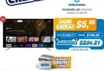 Jaher Indurama televisión led 43tikjuhd oferta