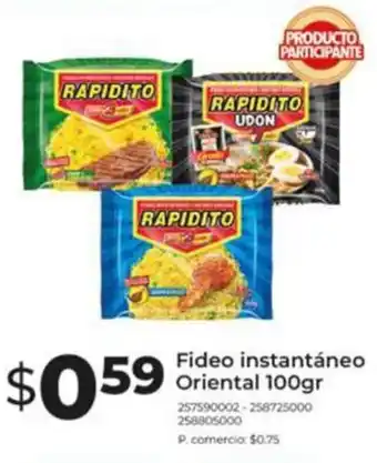 Tia Fideo instantáneo Oriental oferta