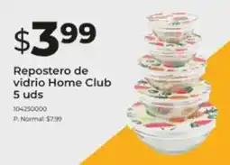 Tia Repostero de vidrio Home Club oferta