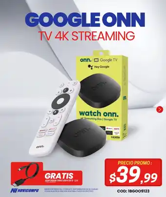 Novicompu Google ONN TV 4K Streaming oferta