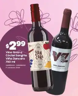 Tia Viña zancara vino tinto o cóctel sangria oferta