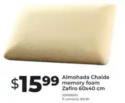 Tia Almohada chaide memory foam zafiro oferta