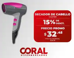Coral Hipermercados Secador de cabello oferta