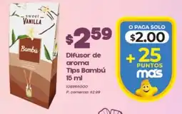 Tia Difusor de aroma tips bambú oferta
