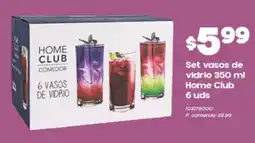 Tia Home club set vasos de vidrio oferta