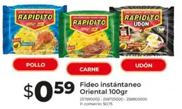 Tia Oriental fideo instantaneo oferta