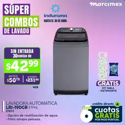 Marcimex Lavadora automatica LRI-19DGR oferta