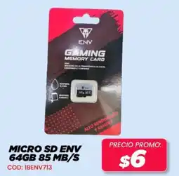 Novicompu Micro sd env 64gb 85 mb/s oferta