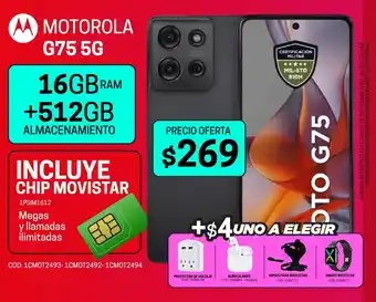 Novicompu Motorola g75 5g  16gb ram + 512gb oferta