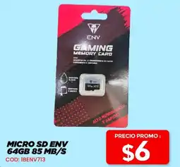 Novicompu Micro sd env 64gb 85 mb/s oferta