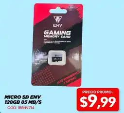 Novicompu Micro sd env 128gb 85 mb/s oferta