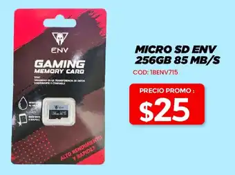 Novicompu Micro sd env 256gb 85 mb/s oferta