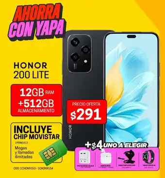 Novicompu Honor 200 lite 12gb ram +512gb oferta