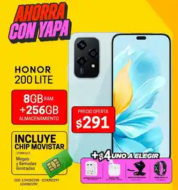 Novicompu Honor 200 lite 8gb ram +256gb oferta