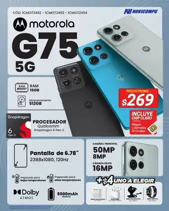 Novicompu Motorola G75 5G oferta