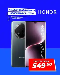 Comandato Celular banda abierta honor magic 7 lite 5g oferta