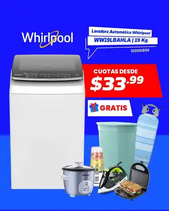 Comandato Lavadora Automática Whirlpool WW19LBAHLA oferta